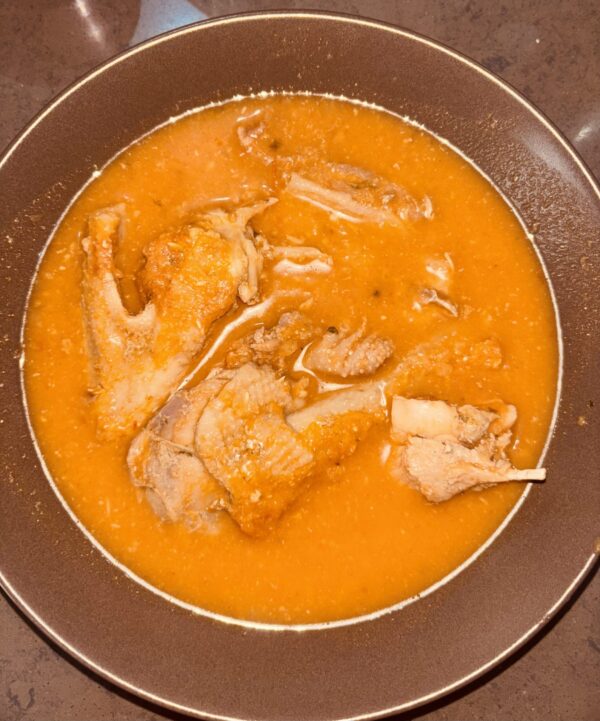 kedjenou demi poulet avec foutou