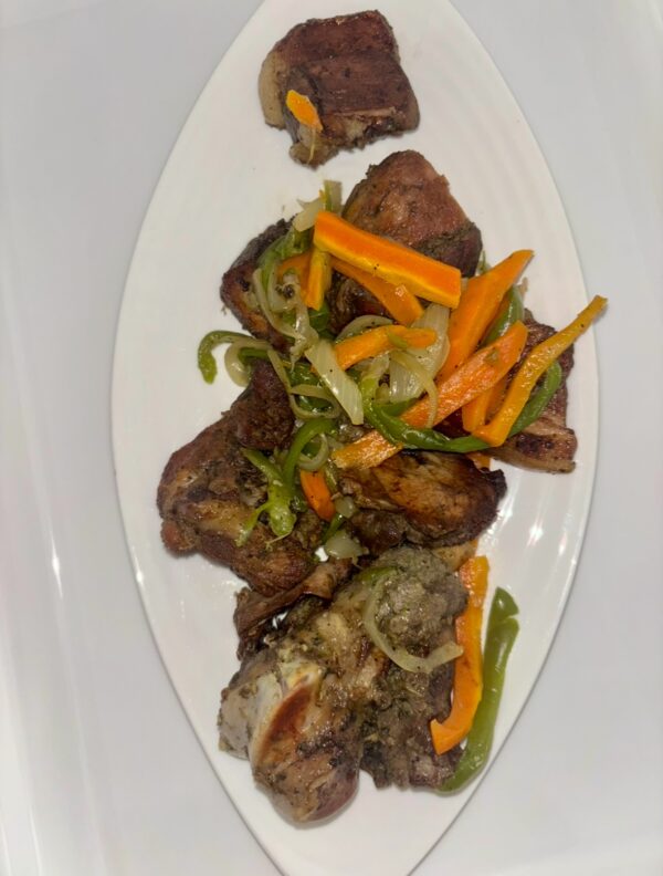Porc braisé attiéké