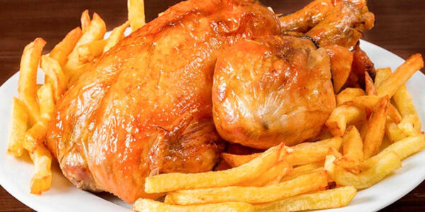 Poulet entier frites